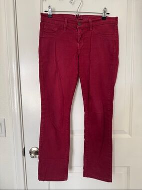J Brand Pencil-Leg Jeans in Black Cherry 27